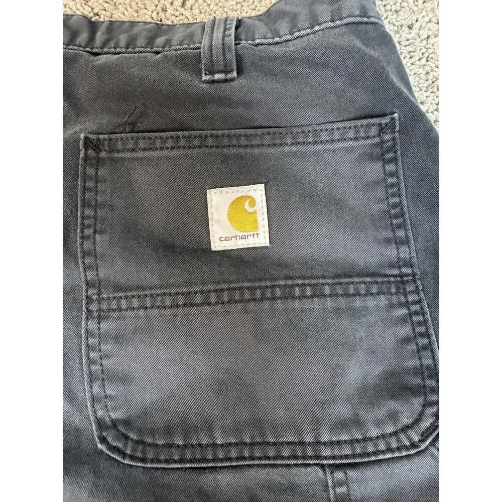 Carhartt Pants Mens 36x36 Black Carpenter Relaxed Fit Canvas Workwear Pockets